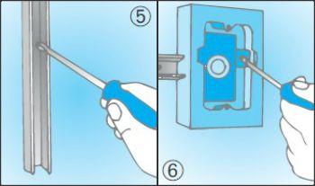 Fissaggio della scatoletta al muro